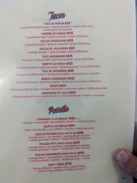 menu don vergas|Carta del restaurante Mariscos Don Vergas, Guadalajara